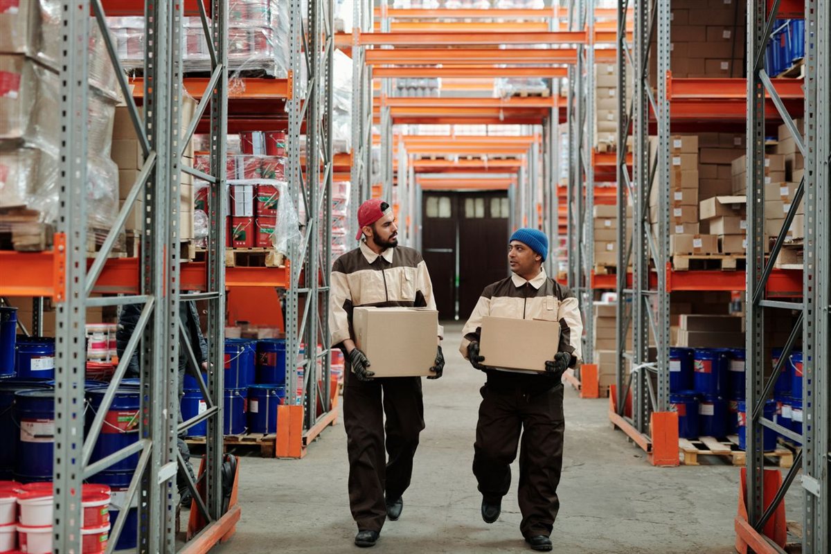 Warehouse logistics team with Viridem