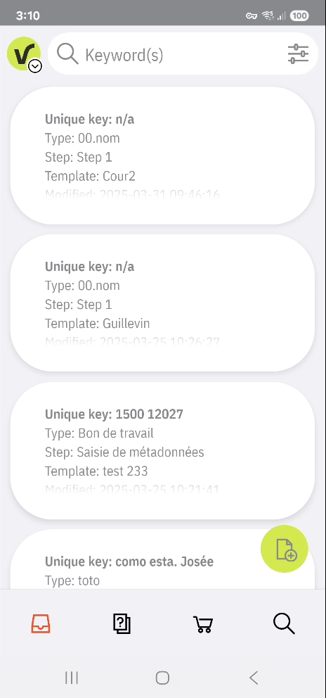 Viridem mobile app · dashboard
